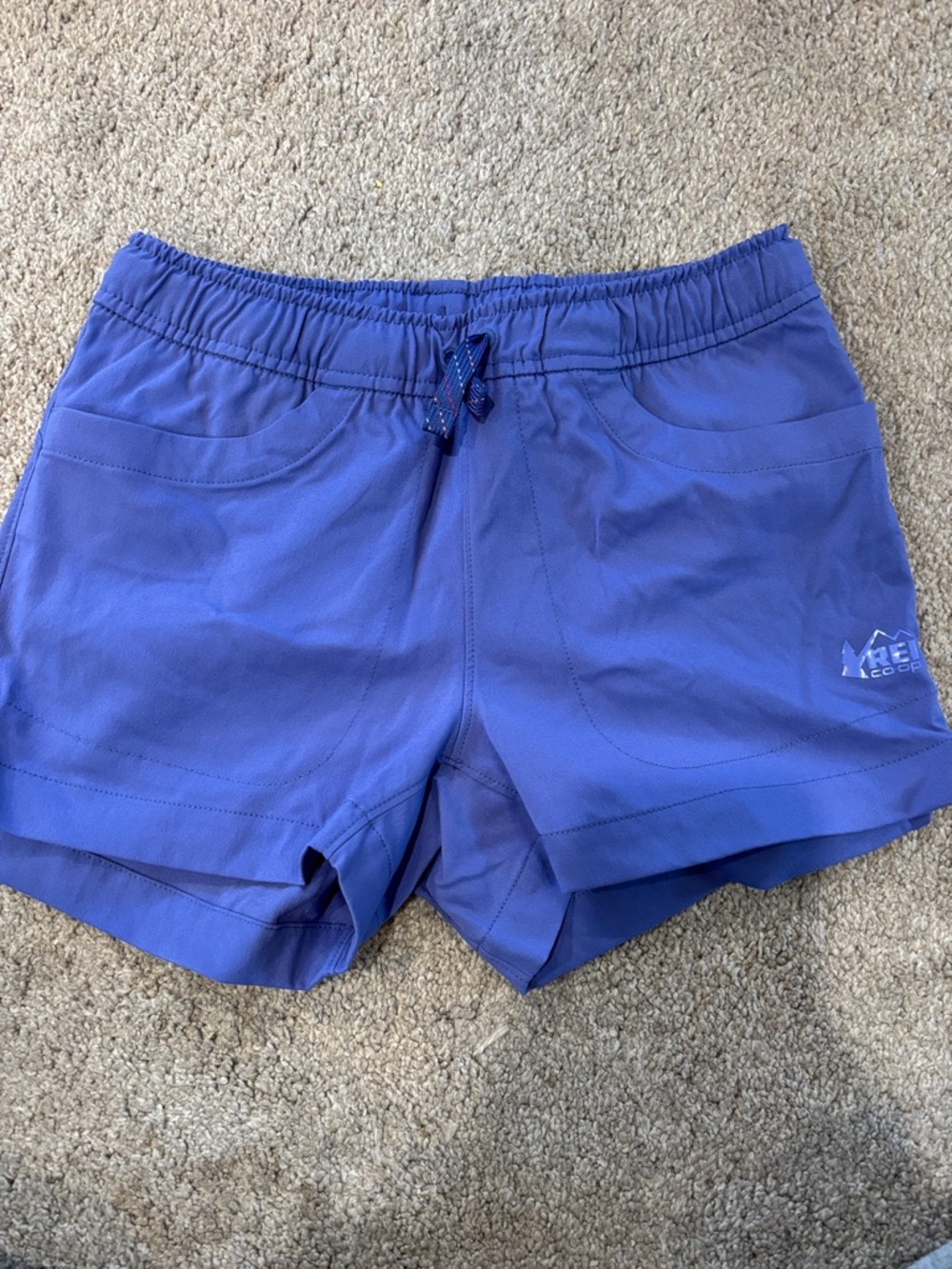 REI Deep Chambray Girls Swim Boardshorts in Periwinkle Blue